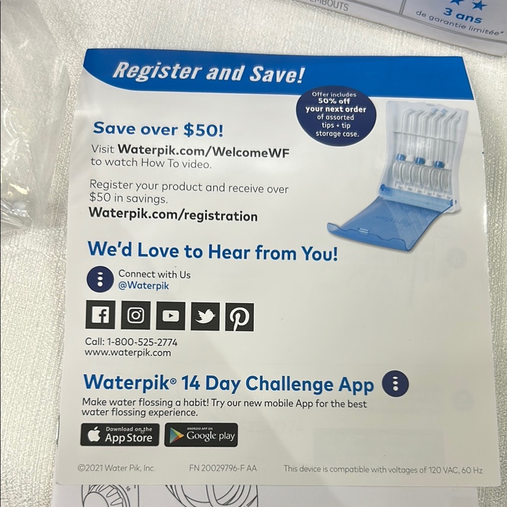Waterpik Aquarius HydroPulseur Oral Irrigator - Blue - Picture 5 of 5